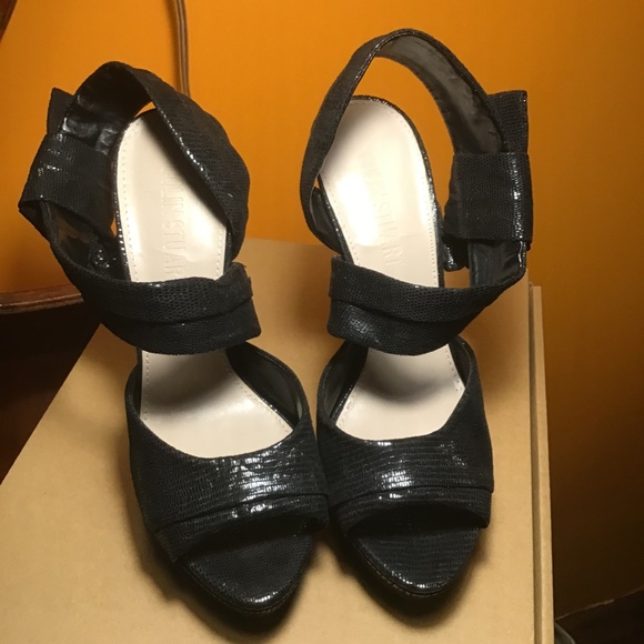 Colin Stuart Black Pumps Snakeskin detail 7.5B - Picture 2 of 7